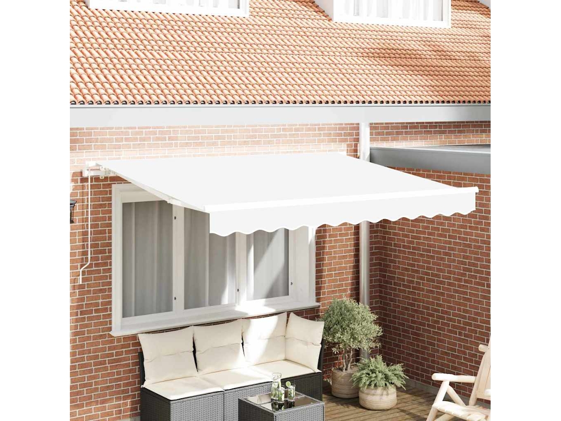 Vidaxl Tecido De Substituição Para Toldo Branco 280 X 245 Cm Poliéster