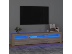 Mã³vel De Tv Com Luzes Led 195x35x40 Cm Carvalho Sonoma DKD HOME DECOR