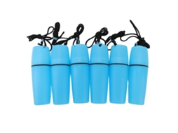 6pcs Garrafa Container Kayak Abs Impermeável Portátil Selada Com Gancho Para Mergulho Surf Kayak Boating Azul