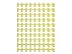 10 Espinas De Encadernação Folha Solta 30 Buracos Plástico Pp Resistente Amarelo 10mm