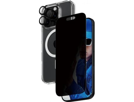 Película de Vidro para Ecrã com Privacidade e Película de Cámera PANZERGLASS 3 em 1 para iPhone 16 6.3' Pro