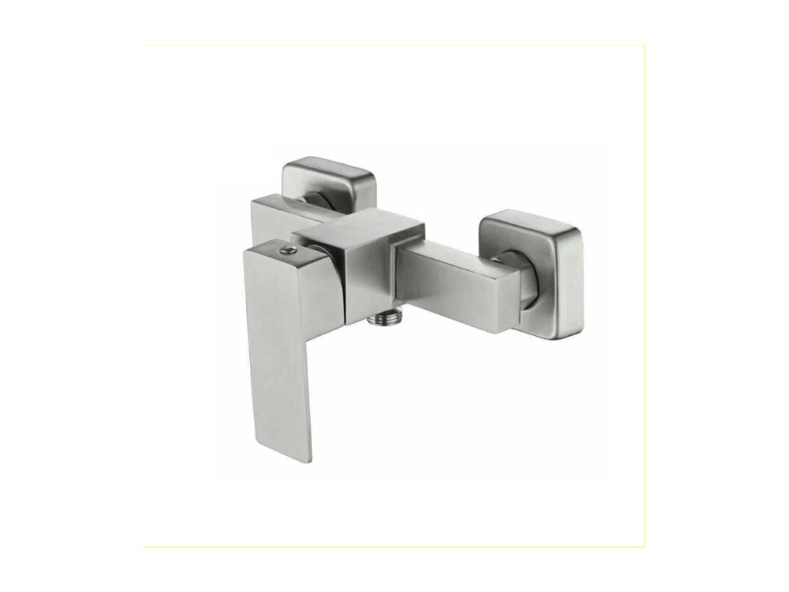 KOFIHETY Torneira Quadrada De Chuveiro De Água Quente E Fria, Suporte De Latão Sólido Com Adaptador Ajustável Montado Na Parede Para Instalação Suave Em Vários