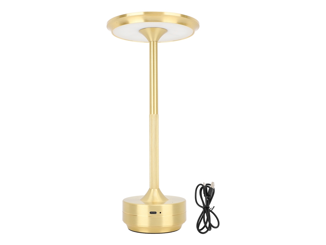 Lâmpada de Mesa Sem Fio Led Retro Recarregável com Saída Usb para Quarto | S/MARCA