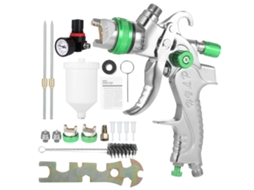 Pistola De Pintura Hvlp Com Depósito De 600ml E Bicos De 1.4mm, 1.7mm, 2.0mm Para Carros, Móveis E Parede
