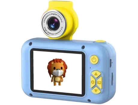 CP Fl1 Kids Hd 1080P Flip Lens Foto e Câmera de Vídeo Microsd 2''Lcd Tela Colorida Azul