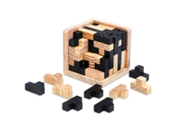 Quebra-Cabeça 3D Cubo de Madeira Quebra-Cabeça Adulto Infantil Resolver O Quebra-Cabeça Brinquedo de Entretenimento e Ferramentas-54T JEDBESETZT