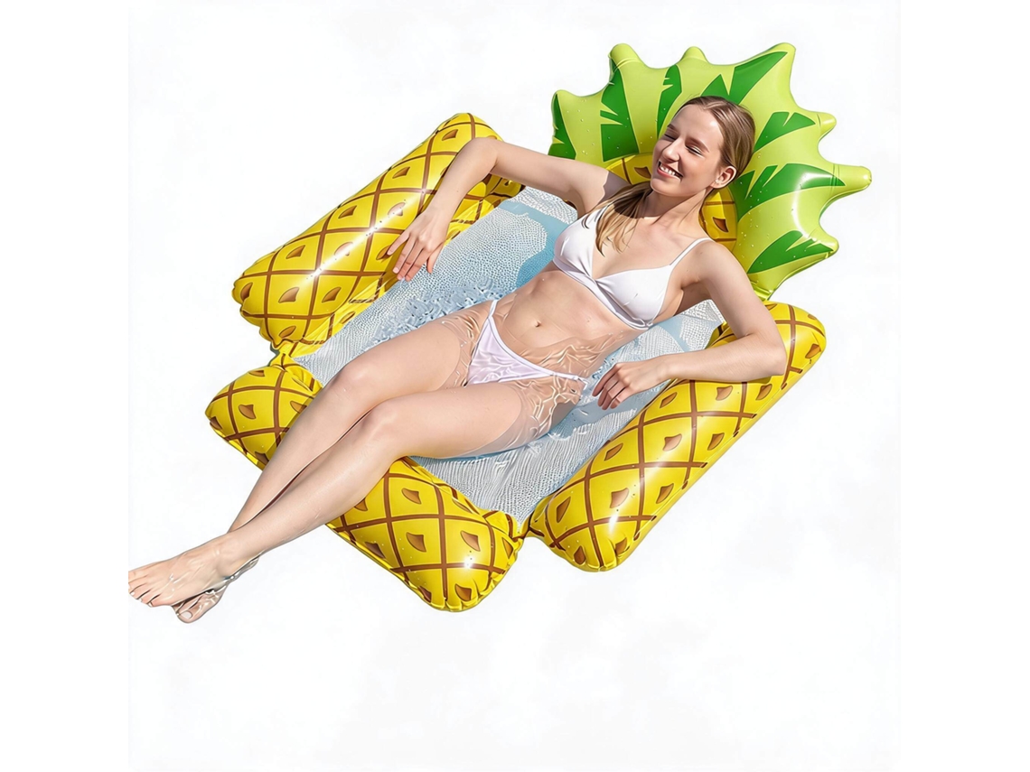 Anel de Natação Flutuante para Adultos Relaxarem na Piscina e na Praia HENTEN HOME 115x104 Cm