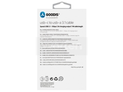Cabo GOODIS (USB - USB-C - 1m - Preto)