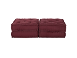 Sofá Modular 2 Pcs Maroons 140 X 70 X 36 Cm Tecido