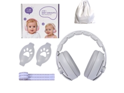 Protetor Auricular 2 Em 1 Anti-ruído Para Bebés E Crianças, Ajustável, Ideal Para Viagens E Sono Tranquilo