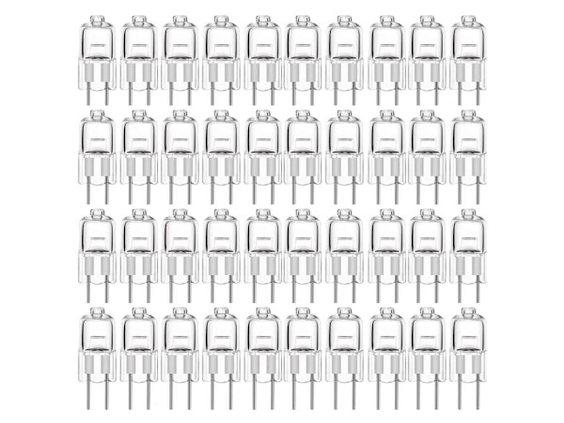 Lurelia Pack De 20 Lâmpadas Halógenas G4 10w 12v 150lm, Branca Quente, Regulável, Sem Cintilação, Para Lustres