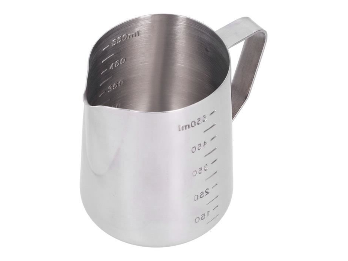 FDIT Jarra para Espuma de Leite Copo de Aço Inoxidável para Fazer Espuma de Leite Jarra de Café com Escala de Medição para Casa