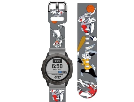 Bracelete Silicone Suave Personalizada Garmin Instinct Standard Edition Bugs Bunny