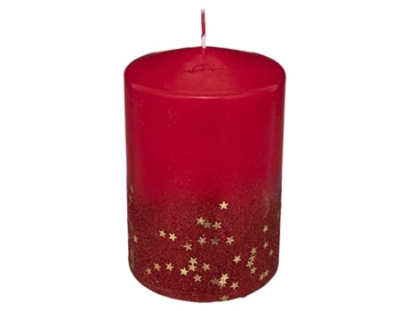 Vela Glitter Vermelha 15 x 10 FEERIC LIGHTS & CHRISTMAS