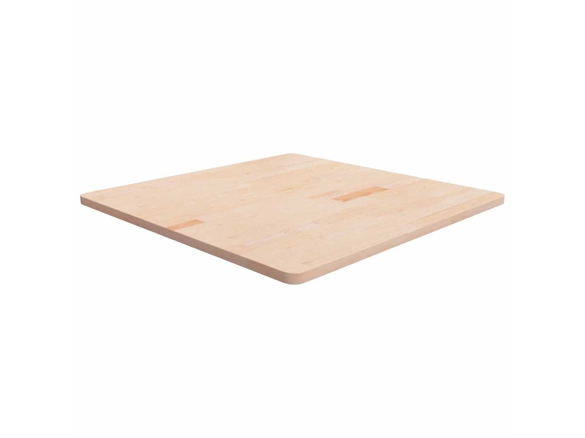 Vidaxl Tampo De Mesa Quadrado 90x90x2,5 Cm Carvalho Maciço Não Tratado