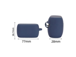 Capa Zruxe Para Jabra Elite 3 Silicon Azul Escuro (proteção Total, Mosquetão Incluído)