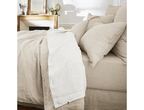 Lençol LEFFET PAPILLON Plano Soline Todos Lavado Craie Linho Multicor (300 cm)