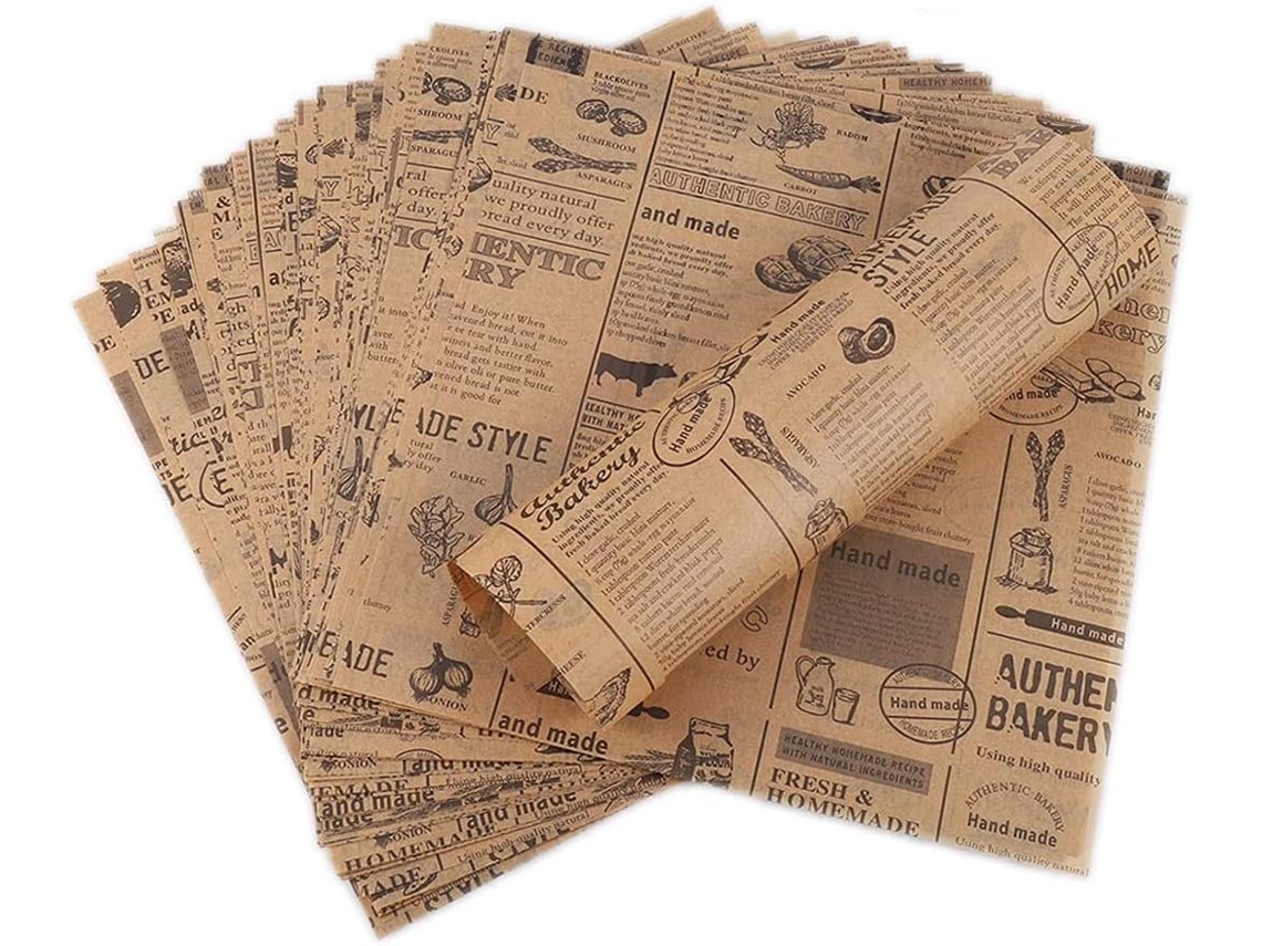 100 Folhas Papel Antiaderente 25x25cm