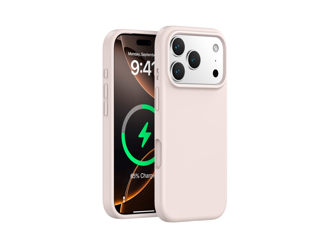 (rosa, Iphone 17 Pro Max) Capa Magnética Para Iphone, Em Silicone Líquido De Cor Sólida, Proteção Em Peça Única.