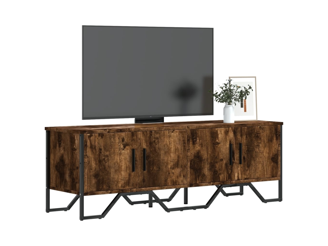 Vidaxl Móvel De Tv 122x34x41 Cm Derivados De Madeira Carvalho Fumado