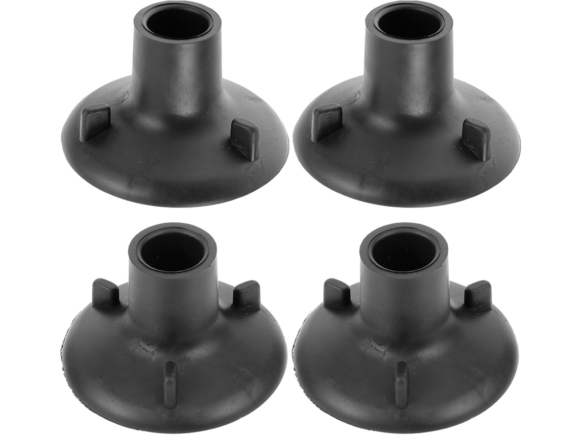 Conjunto De 4 Protetores Borracha Para Pés Cadeira Com Ventosas Antiderrapantes, Pretos, Ideais Para Chuveiro