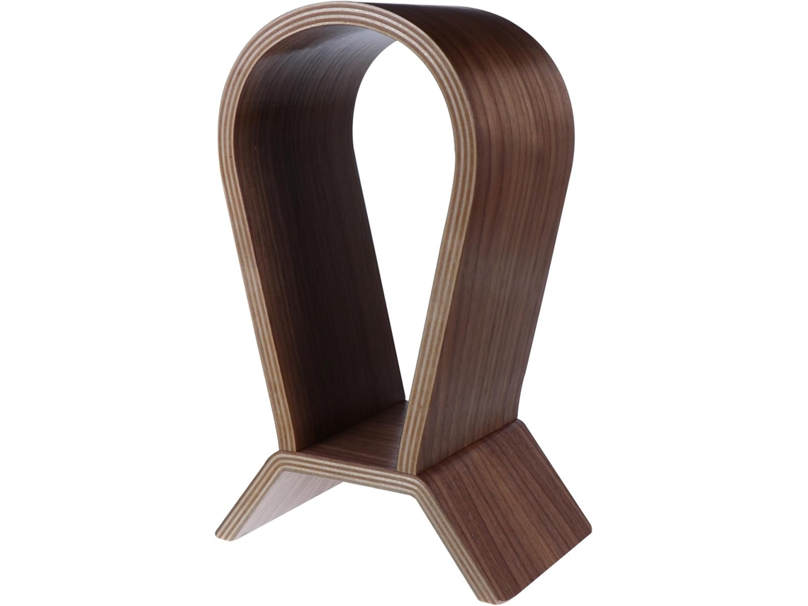Suporte Para Fones De Ouvido, Armazenamento Prático Para Fones De Ouvido, Feito De Madeira Nogueira Natural, Estável E