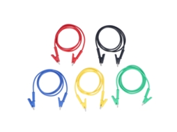 5pcs Fio de Teste com Pinça de Crocodilo Bifurcado Abertura 10mm 20A 3000V para Bateria Veículo S/MARCA