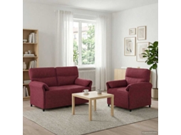 Vidaxl Conjunto De Sofás 2 Unid. Vinho Vermelho Tecido