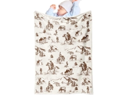Manta de Bebê Estilo Cowboy Acessórios Country para Bebês Vintage, Confortável e Rústica, Ideal CHABERLU