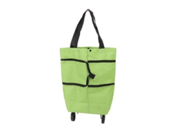 Carrinho de Compras Dobrável, Grande Capacidade, com Zíper, em Tecido Oxford e com Rodas, Ideal para Camping. GOKOCO