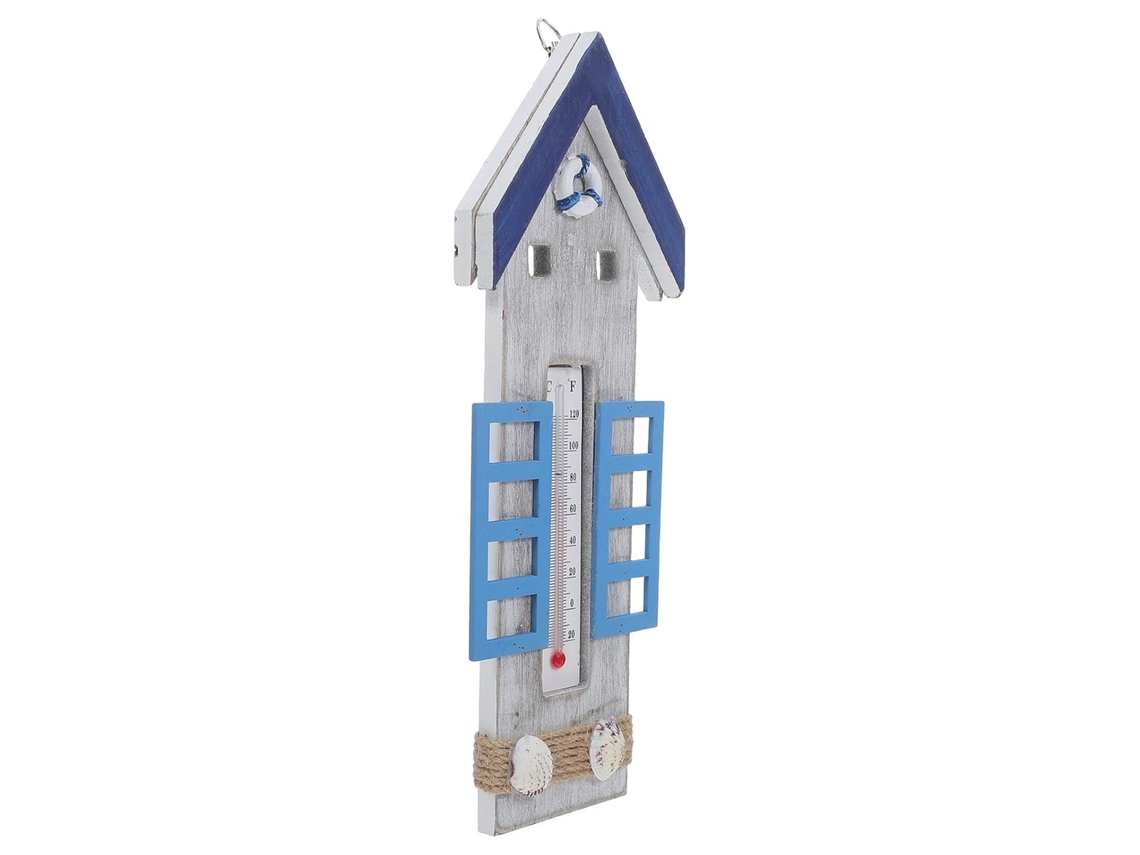 Termômetro De Parede Vintage Madeira Toyvian, Termômetro Analógico Para Ambientes, Pequeno Termômetro Para