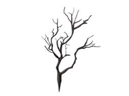 Planta Artificial Castanho Escuro com Ramos de Coral LAXISCREED