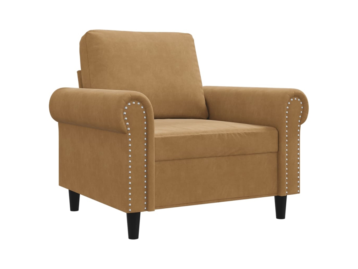 Sofa Chair, Sofa Chairs Vidaxl Marrom Veludo (n/a)