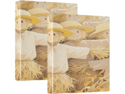 Olá Outono Pasta Escolar De 1, 5 Polegadas Com 3 Argolas E Bolsas Internas, Embalagem Com 1 Pasta De 2 Mesas