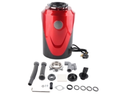 Triturador de Resíduos de Cozinha 1.5l Vermelho Vinho para Descartes de Comida LAXISCREED