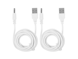 Pacote Com 2 Cabos De Carregamento Usb De 3,5 X 1,35 Mm Com Proteção Contra Sobretensão.