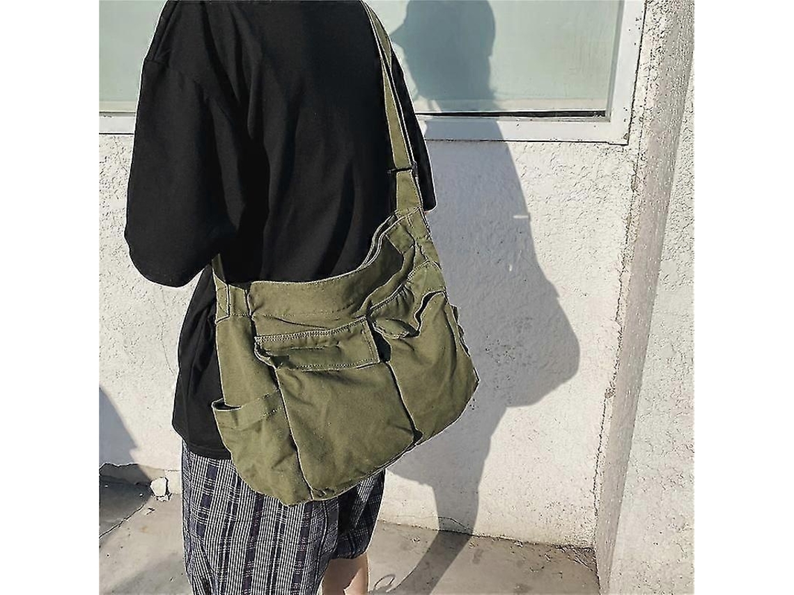 Lurelia Bolsa Transversal De Lona Cinza