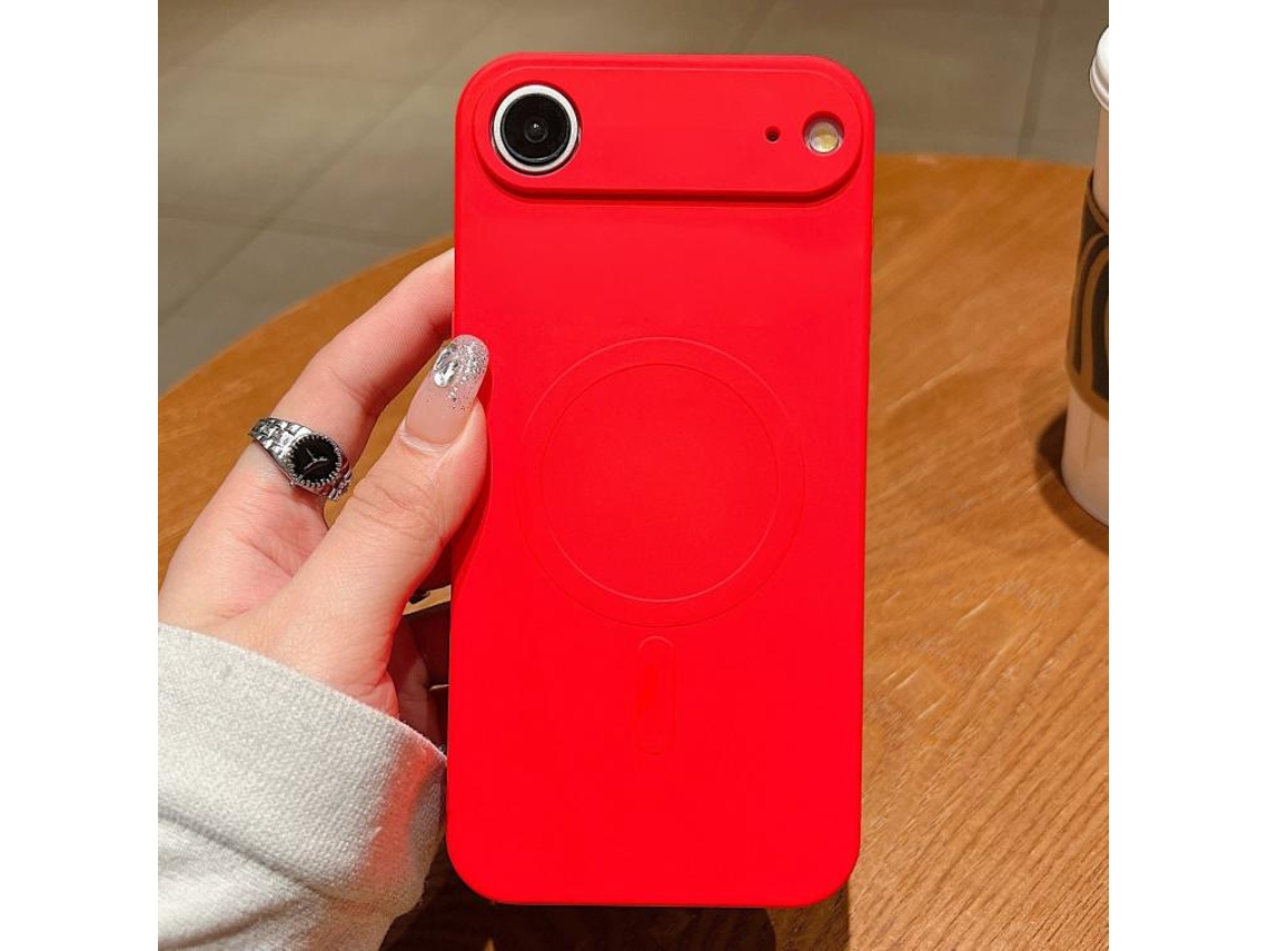 Capa Para Iphone 17 Air - Silicone Líquido De Cor Sólida Com Ímã Magsafe