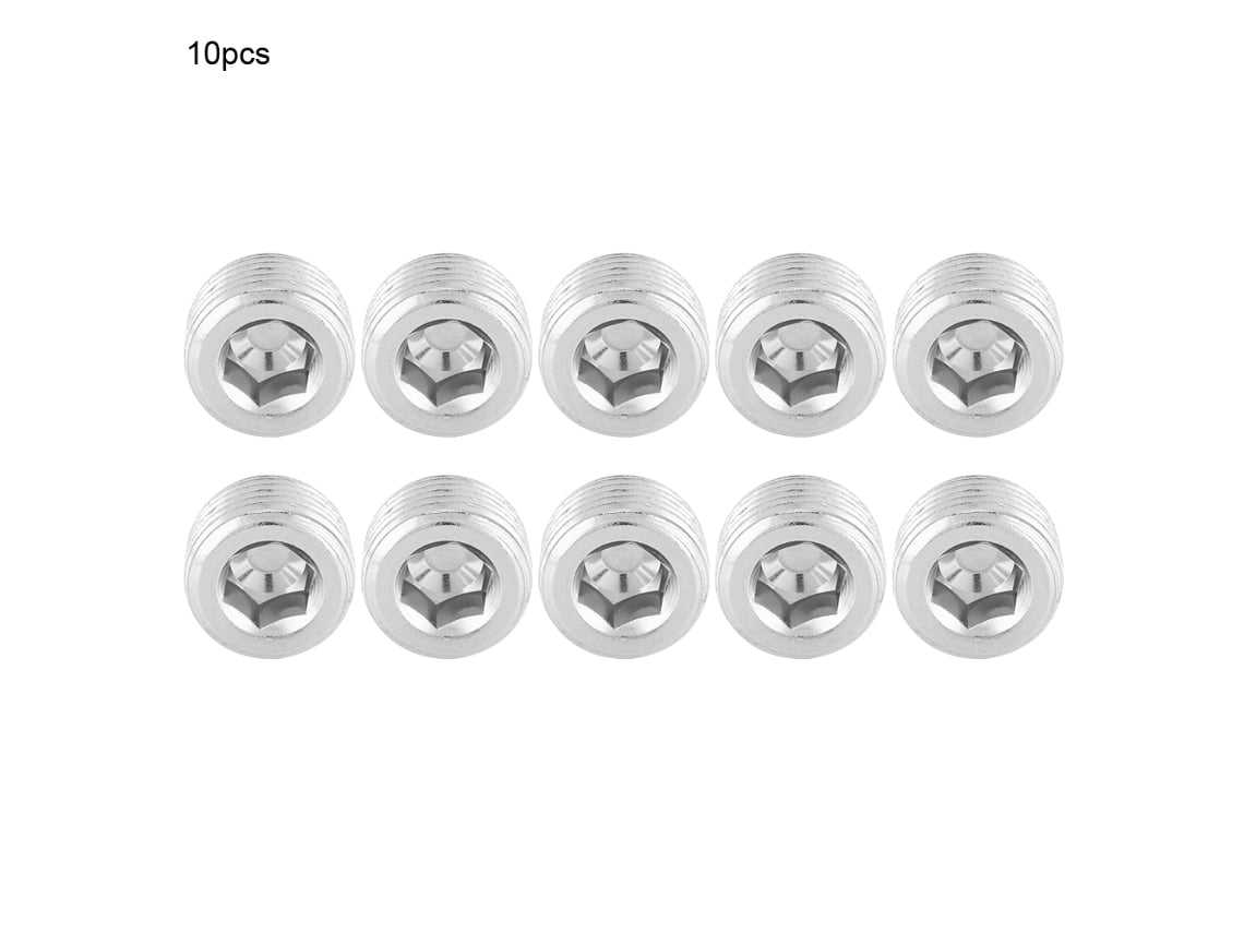10 Pcs Plug Head Chave De Boca Hexagonal Aço Niquelado Conexão Tubo 3/8'' Vedação 0-60°c