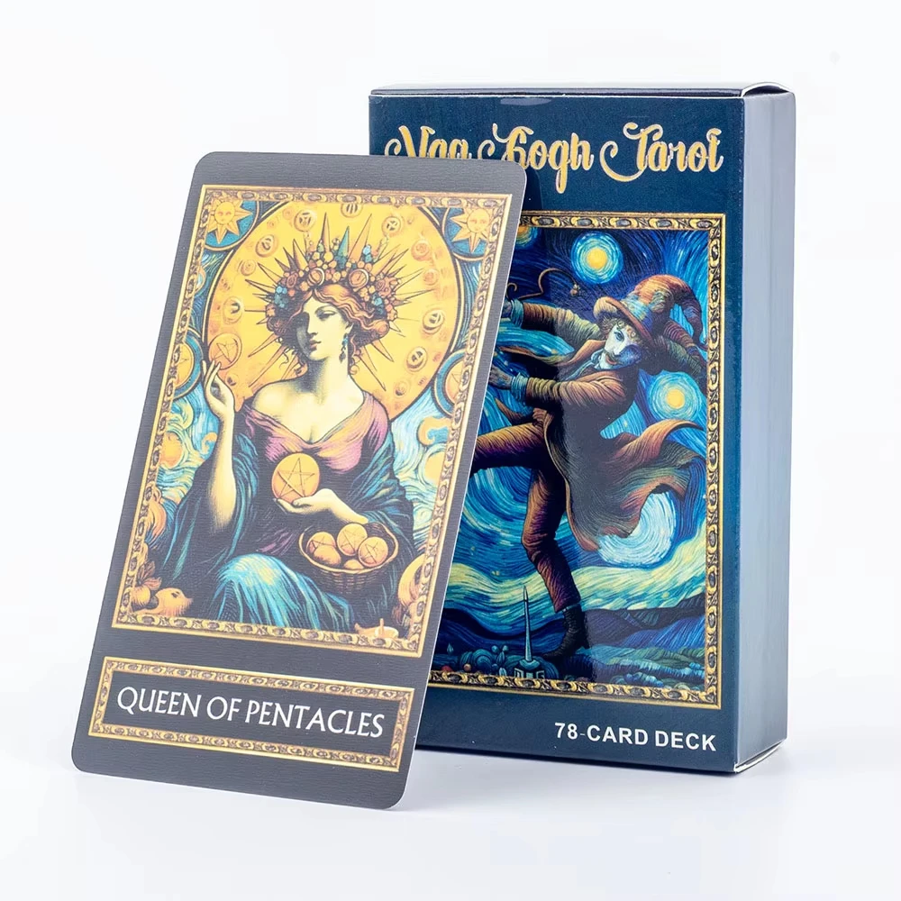 Jogo de Tabuleiro com 78 Cartas do Tarô de Van Gogh: Ilustrações, Adivinhação, Sabedoria e Cartas de Oráculo. MDUG