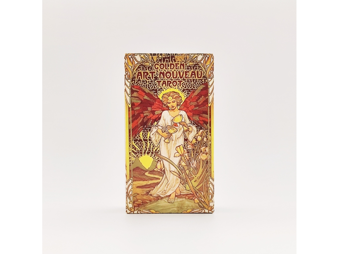 Novo Jogo de Cartas de Tarô em Estilo Art Nouveau Dourado, Tamanho 12x7. MDUG