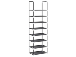 Shoe Rack, Shoe Racks Vidaxl Preto Tecido Não Tecido (44 X 28 X 145 Cm)