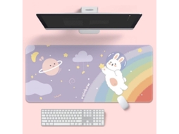 2026 almohadilla de Ratón para Niñas Adolescentes Linjou Kawaii Cartoon Con Diseños Picnic Y Arcoíris Morado