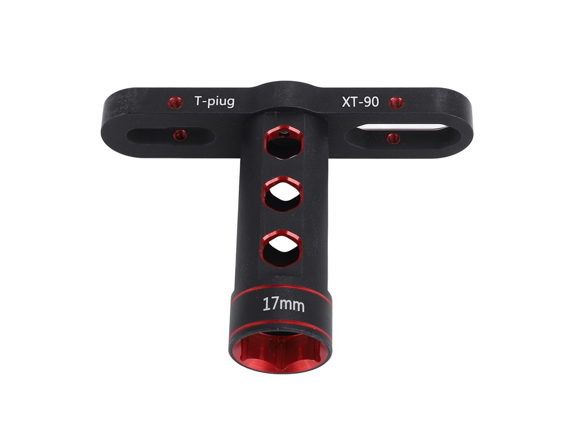 Chave De Hexágono Para Roda De Carro Rc 17mm Adaptador Em Liga De Alumínio Tipo T Para 1/10 Rc Carro