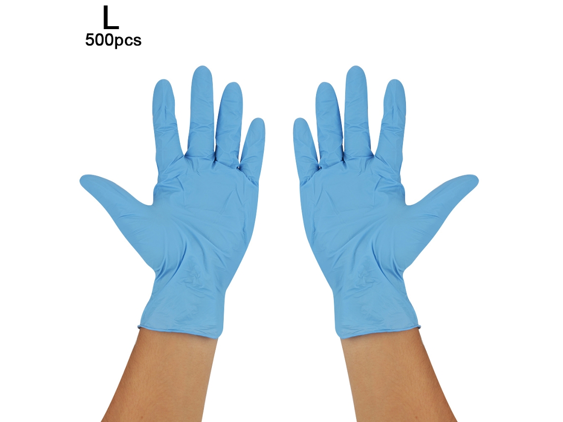 500pcs Luvas De Nitrílico Descartáveis Sem Pó Para Exame Médico E Industrial