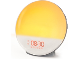 Despertador Cinza Sunrise Para Quem Dorme Pesado, Luz De Despertar Com Simulação De Nascer/pôr Do Sol (branco)