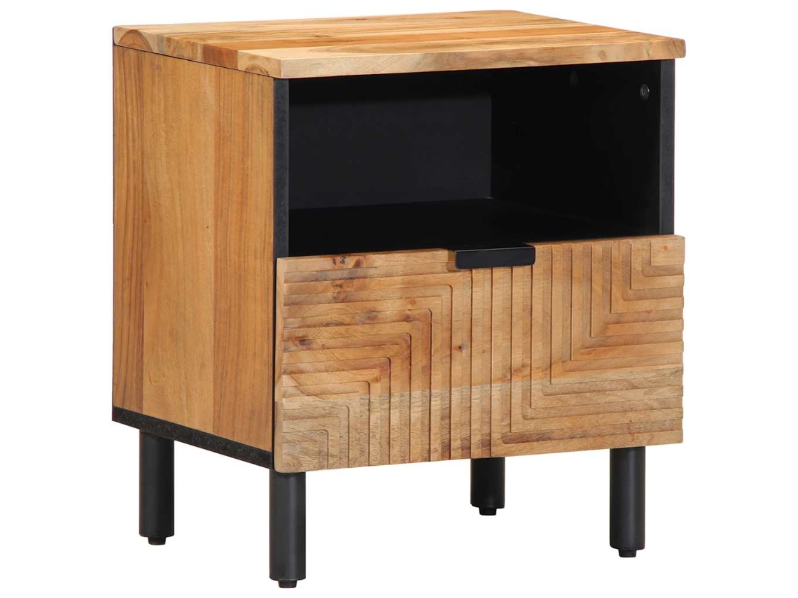 Vidaxl Mesa De Cabeceira 40x33x46 Cm Em Madeira Maciça De Acácia