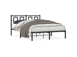 Estrutura de Cama com Cabeceira Metal Preto MAISON EXCLUSIVE 135x190 cm
