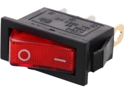Pacote Com 5 Interruptores Basculantes Universais De 5000 W Com Luz Indicadora Vermelha, Botões Robustos Para Fogões Elé Gokoco