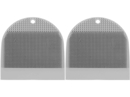 Pretyzoom Conjunto De 2-escovas Limpeza Silicone, Tamanho 9, 5x9, 5x3cm, Com Escova Integrada E Ventosa Para Pendurar
